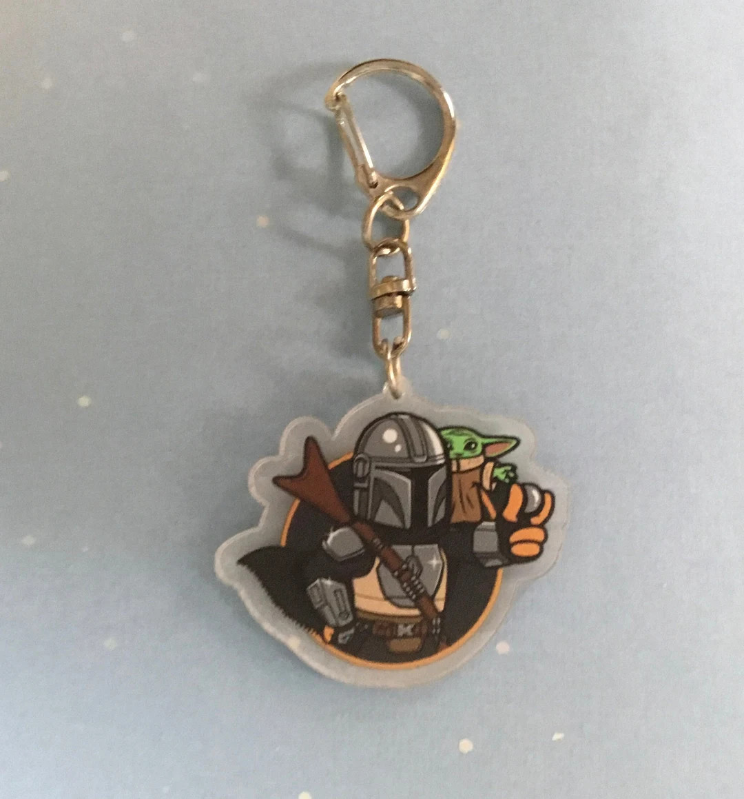 Mandalorian with Grogu Acrylic Bag clip | Etsy (US)