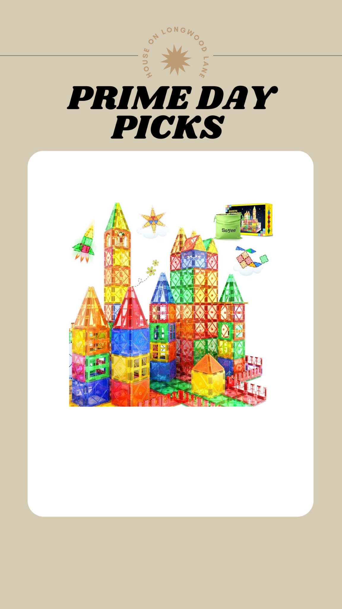 #PrimeDay picks! Save 12% off on magnetic tile building blocks. My kids love them and they are occupied for hours. 

#LTKSaleAlert #LTKKids #LTKFindsUnder50