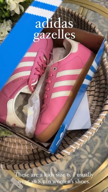 Smiles and Pearls is loving these pink gazelles.

She got a girls size 6 and usually wear an 8.5 or 9 in women’s. 
These are also available in girls grade school, preschool and toddler sizes

Adidas, casual sneaker, Adidas gazelle, pink sneaker, kids sneakers, athleisure, vacation outfit, travel outfit, spring outfit, summer outfit, jeans, plus size fashion, wide width friendly, pink shoes, pink Adidas shoes

#LTKPlusSize #LTKMidsize #LTKSeasonal