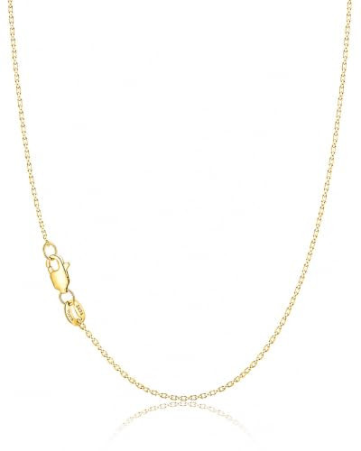 GDJQQTTQ 18K Gold Plated Chain Necklace for Women Dainty Gold, 1.1mm Cable Gold Chain for Women Shiny, Durable & Non Tarnish Gold Necklace Women's Chains, 16 Inches | Amazon (US)