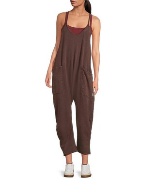 Free People FP Movement Sleeveless Scoop Neck Ankle Length Patch Pocket Hot Shot Onesie | Dillard... | Dillard's