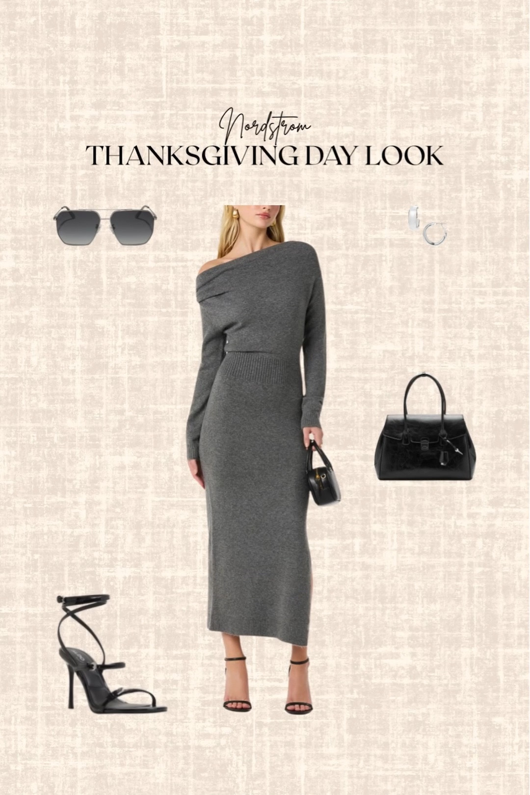 Nordstrom Thanksgiving Day Look! 

Sweater dress, heels, handbag, sunglasses, earrings 

#LTKStyleTip #LTKSeasonal #LTKHoliday