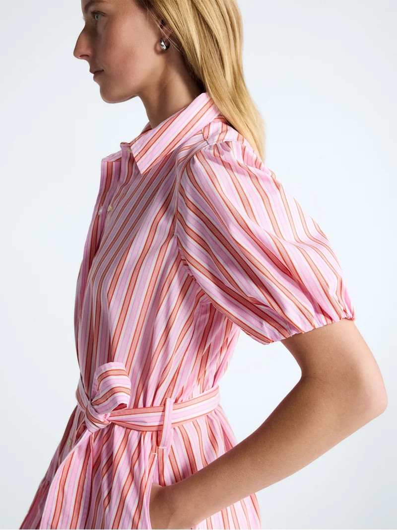 Free Assembly Women's and Women's Plus Cotton Mini Dress with Puff Sleeves, Sizes XS-4X | Walmart (US)