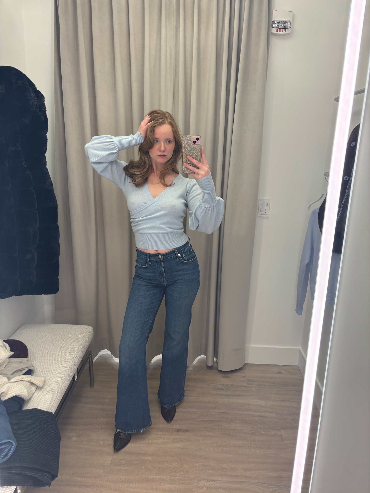 Went shopping in Carmel and found this beautiful boutique called Shop Verve. I fell in love with this baby blue cashmere sweater. And my go-to jeans for shopping are of course my Kimberly from Citizens of Humanity!! 

#LTKdayinmylife #LTKstorytime #LTKootd
