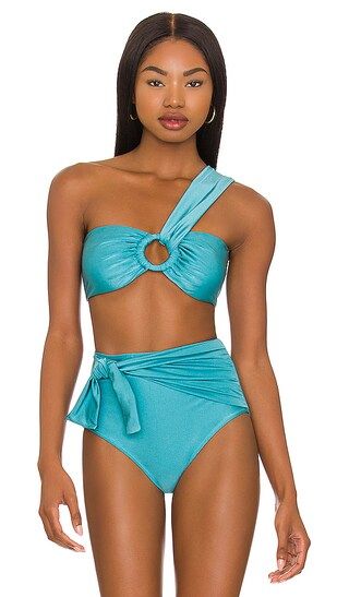 One Shoulder Bikini Top in Curacao | Revolve Clothing (Global)