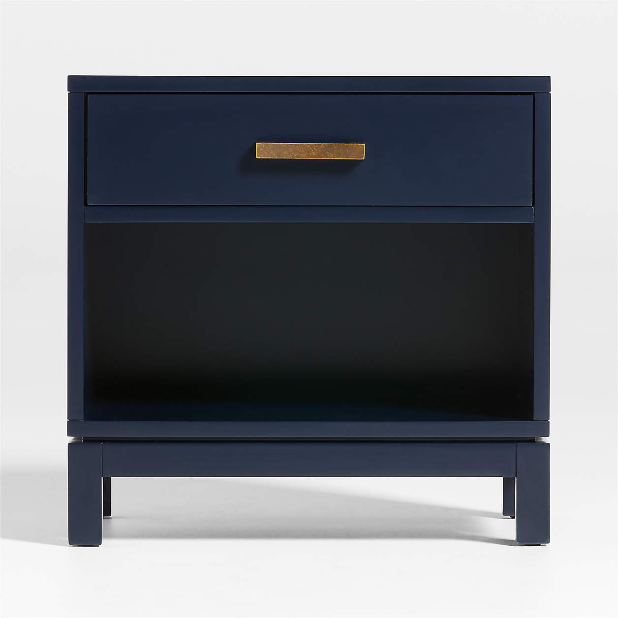 Parke Navy Blue Wood Kids Nightstand with Drawer + Reviews | Crate & Kids | Crate & Barrel