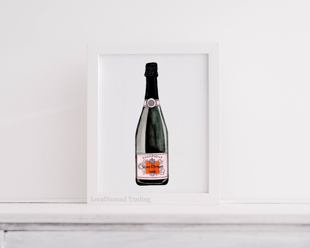 Bar cart champagne art print Vueve Clicquot painting, Watercolor, Bar Art, Bar Cart Art, Champagn... | Etsy (US)