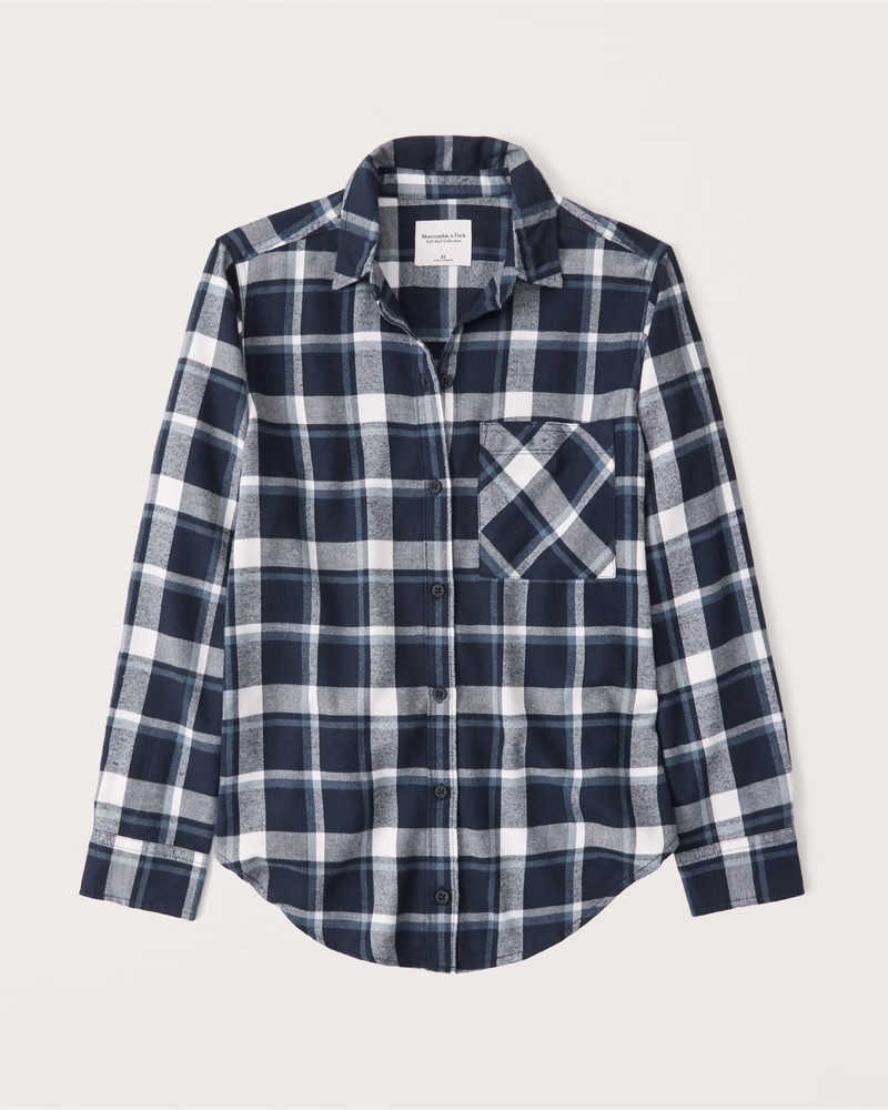 Women's Boyfriend Flannel Shirt | Women's New Arrivals | Abercrombie.com | Abercrombie & Fitch (US)