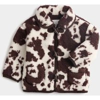 M&S Cow Print Borg Jacket (0-6 Yrs) Brown Mix | Marks & Spencer (UK)