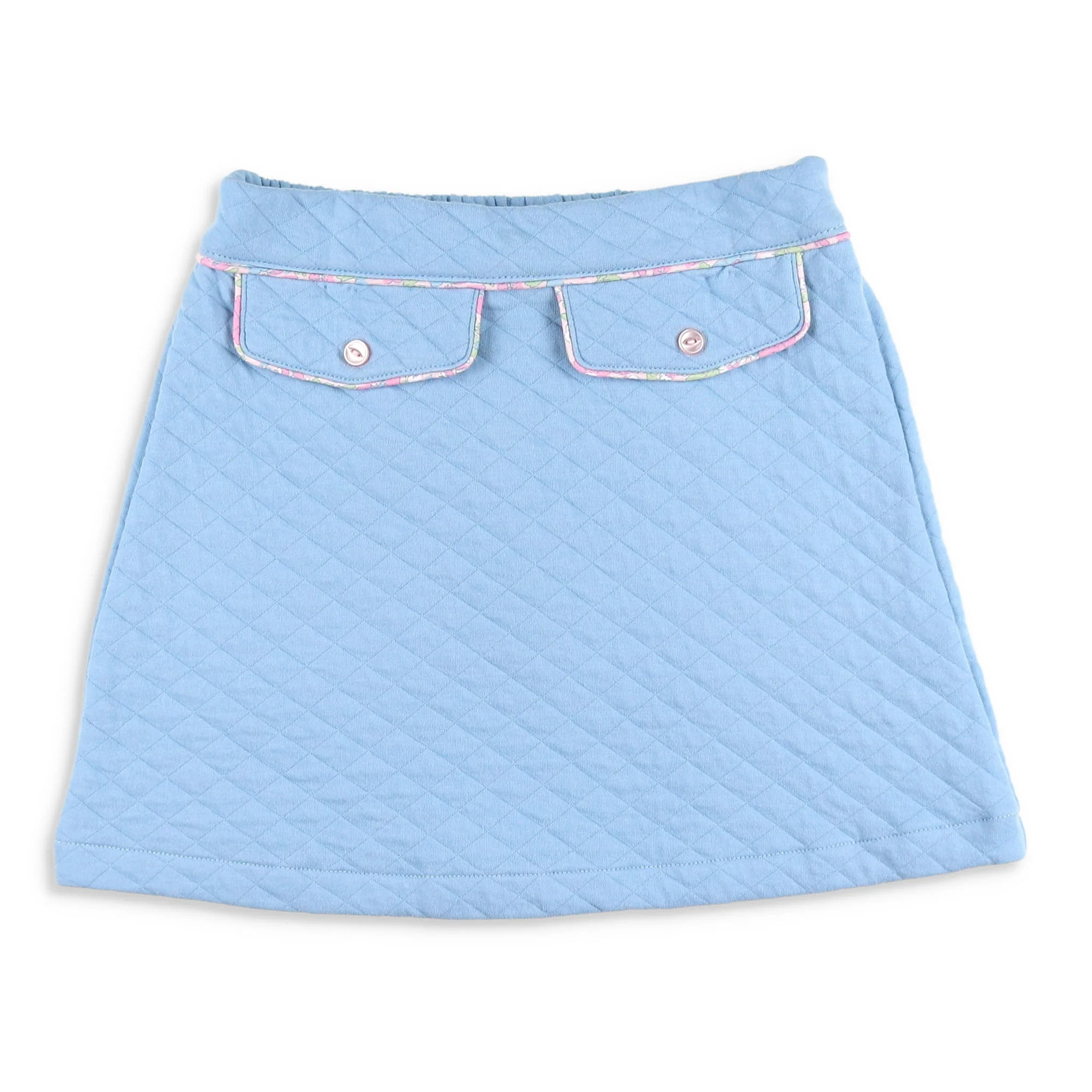 Girls Quilted Skirt - Blue Lagoon - Shrimp and Grits Kids | Shrimp and Grits Kids