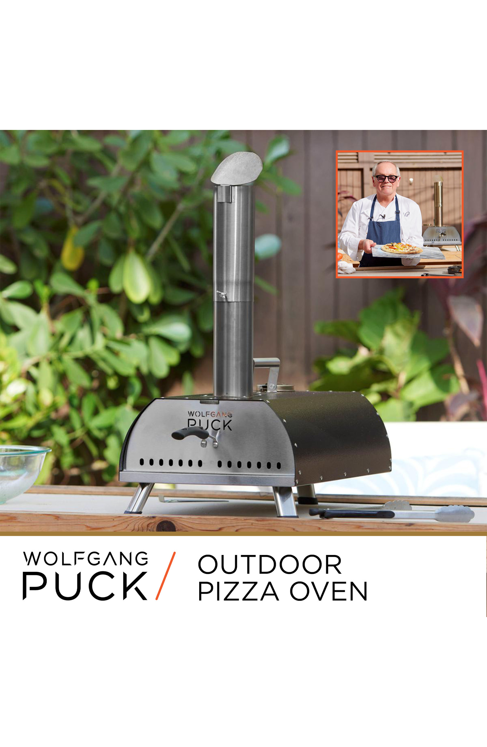 Wolfgang Puck Outdoor Pizza Oven, Durable Stainless Steel, Portable Pizza Oven, Compact Storage, ... | Nordstrom