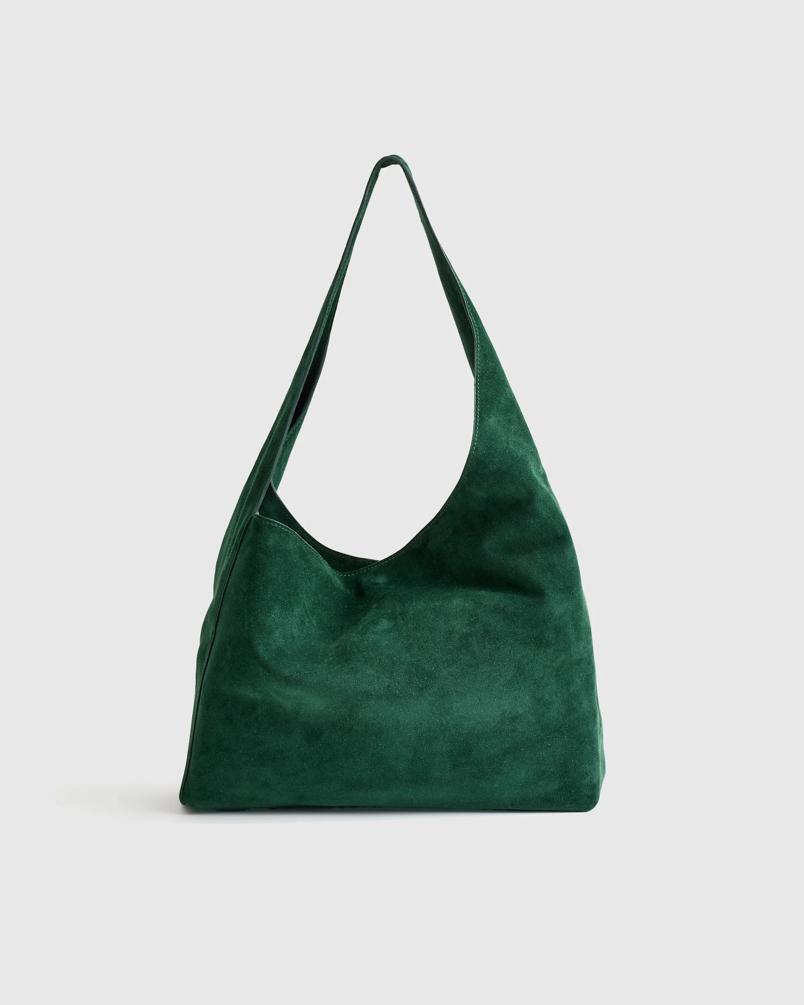 Quince | Women's Esme Suede Shoulder Bag in Basilico, Suede Leather | Quince