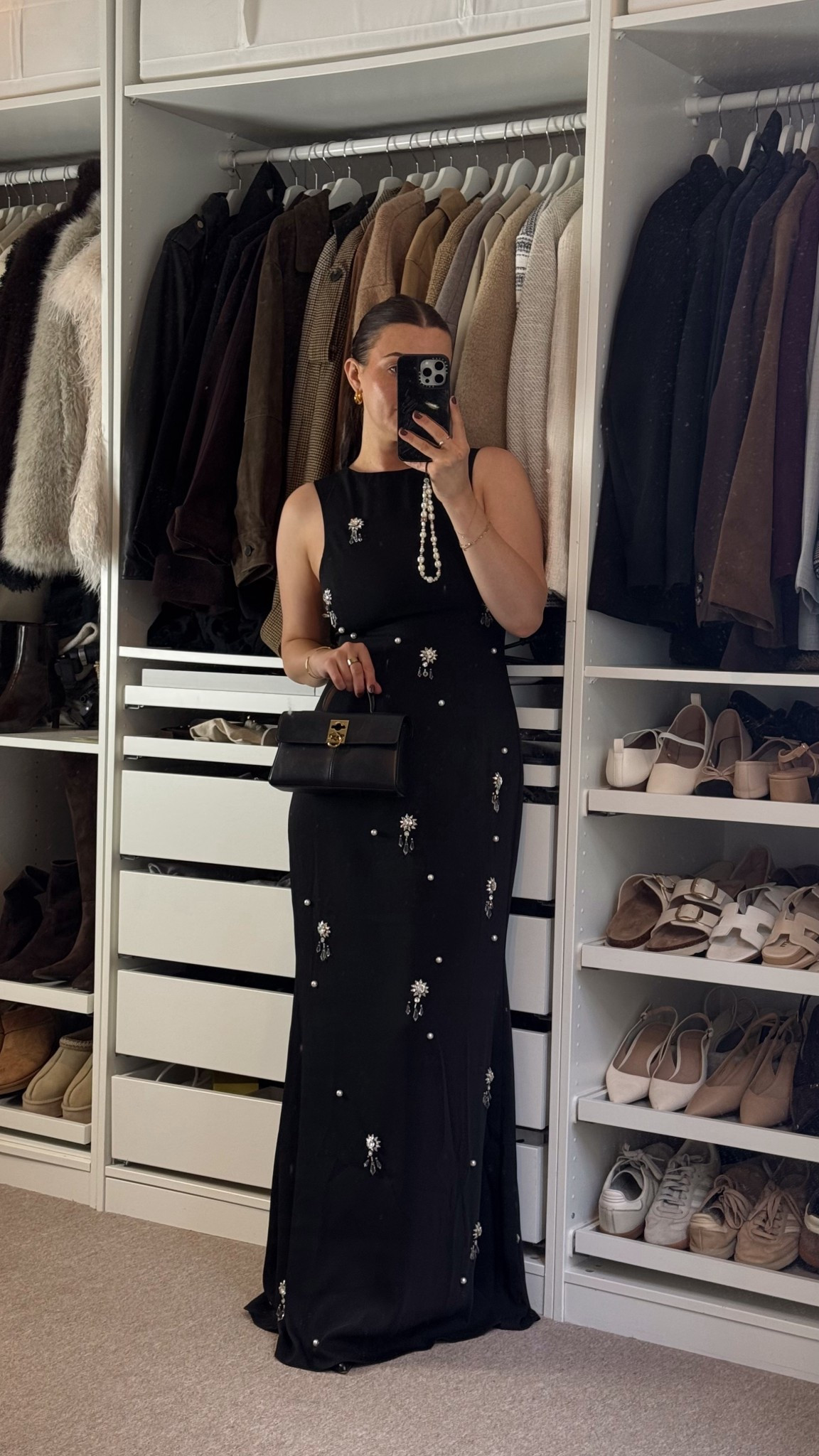 Odd muse black crystal maxi dress - perfect for festive occasions. I’m wearing a size L  

#LTKwinter #LTKuk #LTKdresses