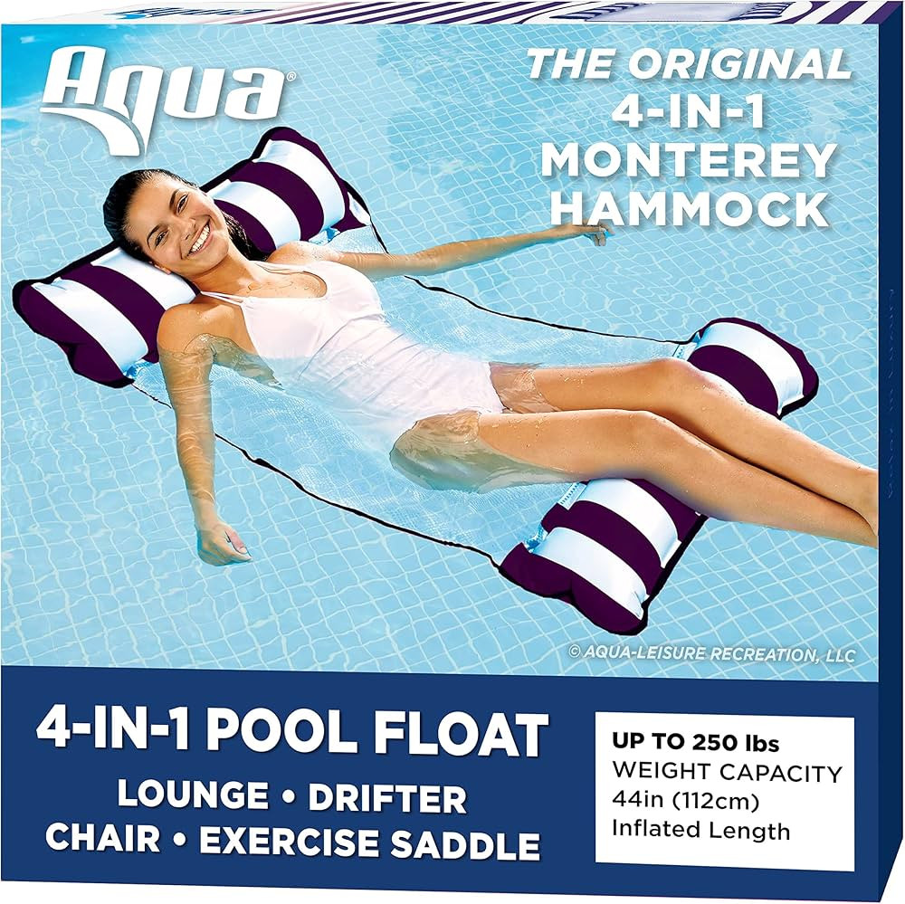 Aqua Original 4-in-1 Monterey Hammock Pool Float & Water Hammock – Multi-Purpose, Inflatable Po... | Amazon (US)