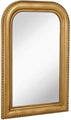 Hamilton Hills Thick Rounded Top Gold Rich Framed Wall Mirror 36" x 24" | Amazon (US)