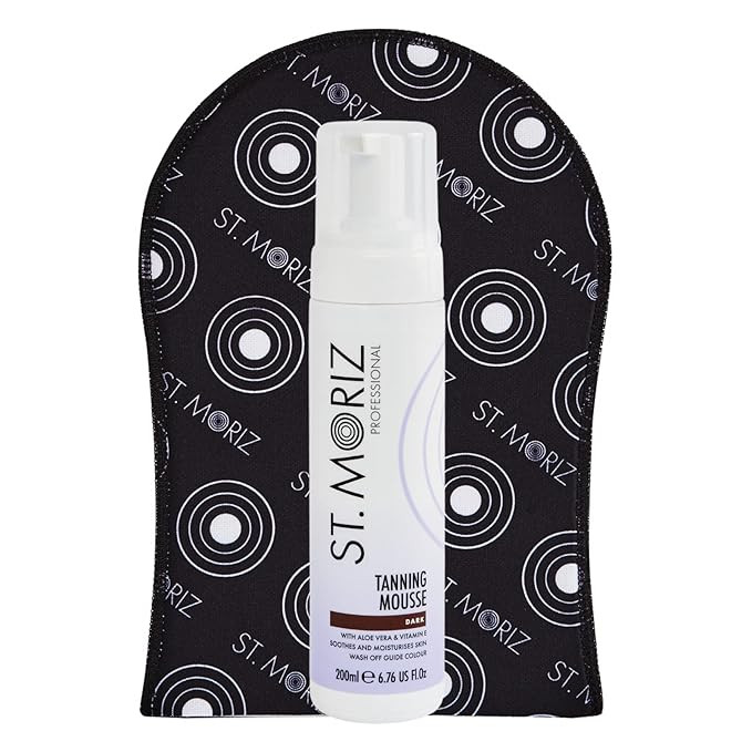 St. Moriz Professional Self-Tanning Mousse and Applicator Mitt Set - Dark Instant Bronzing Self-t... | Amazon (US)
