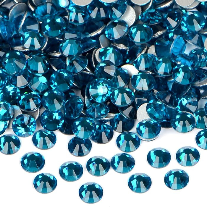 1440PCS Art Nail Rhinestones Non Hotfix Glue Fix Round Crystals Glass Flatback for DIY Jewelry Ma... | Amazon (US)
