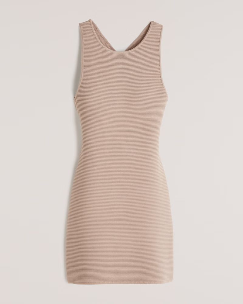 Scuba Cross-Back Elevated Knit Mini Dress | Abercrombie & Fitch (US)