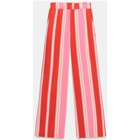 Zara - Striped Wide Leg Pants - Multicolored - L - Woman | Zara US