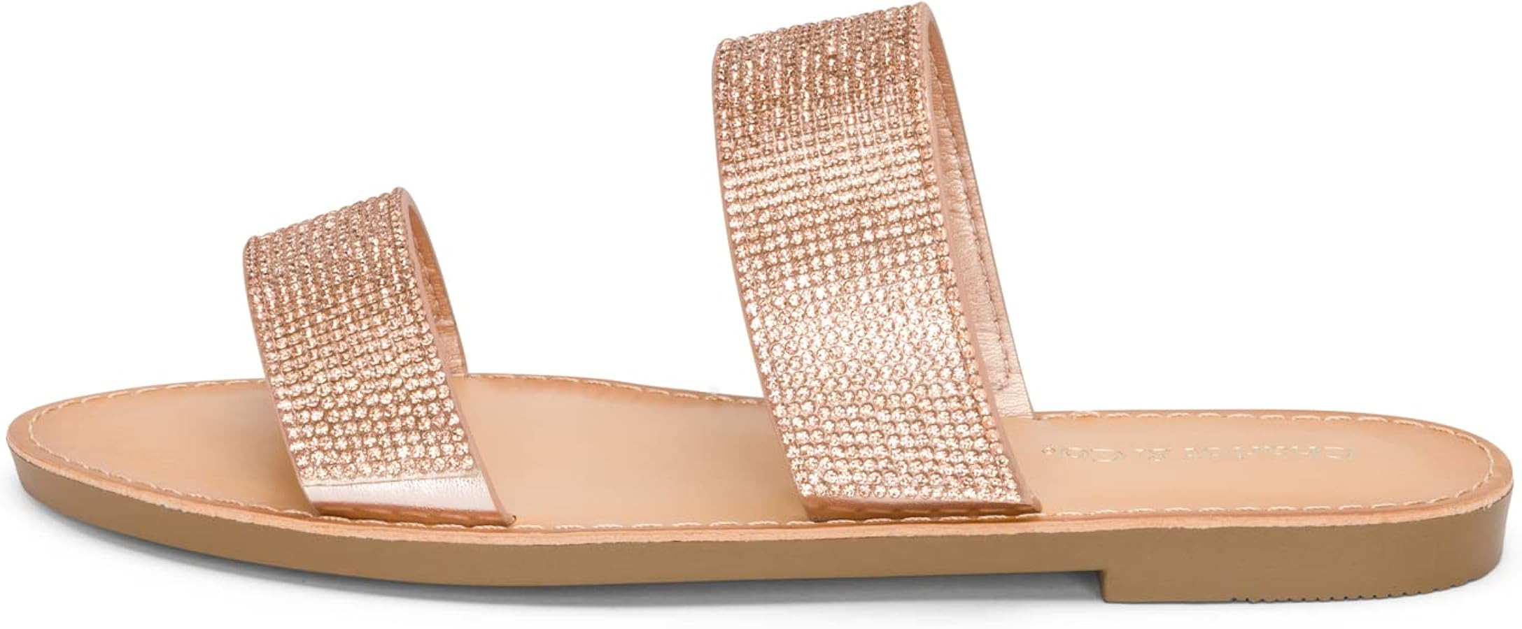 Chariot & Co Bling Sandals for Women Rhinestones Platform Studded Slides Zippy | Amazon (US)