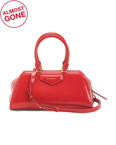 Made In Italy Leather Small Antigona Satchel With Shoulder Strap | TJ Maxx