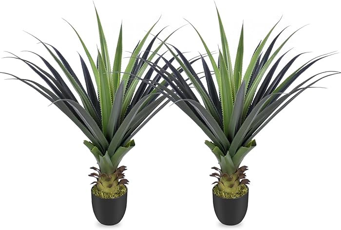 3ft Artificial Spiked Agave Plant, 36" Faux Agave Plants Indoor Small Floor Plant Perfect for Fro... | Amazon (US)