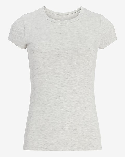 Fitted Double Layer Crew Neck Tee | Express