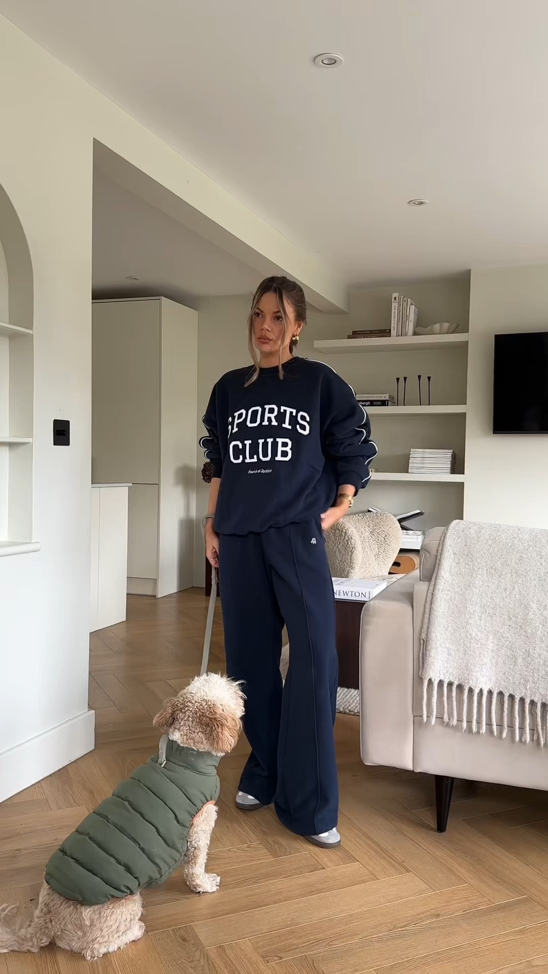 Leisure wear set, navy sports jogger set, 4th and reckless, crewneck, 

#LTKeurope #LTKstyletip #LTKuk