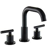 MYHB, Matte Black SH001H 2-Handle 8 inch Widespread Bathroom Faucet for 3 Hole Sink | Amazon (US)