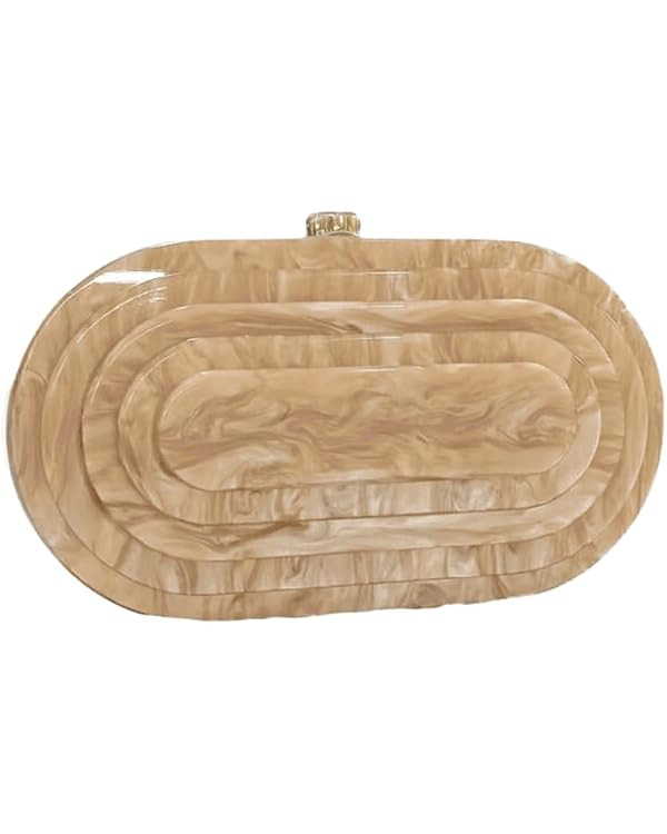 Acrylic Evening Clutch Bag for Women Shell Shape Shoulder Crossbody Bag Glitter Marble Purse Hand... | Amazon (US)