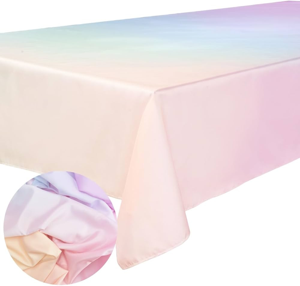 xo, Fetti Pastel Gradient Washable Tablecloth - 9 ft. | Birthday Party Decorations, Bachelorette ... | Amazon (US)