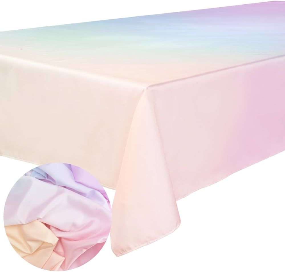 xo, Fetti Pastel Gradient Washable Tablecloth - 9 ft. | Birthday Party Decorations, Bachelorette ... | Amazon (US)