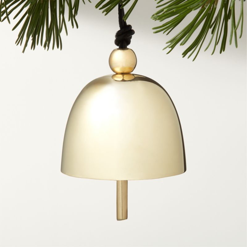 Josie Brass Bell Christmas Tree Ornament | CB2 | CB2