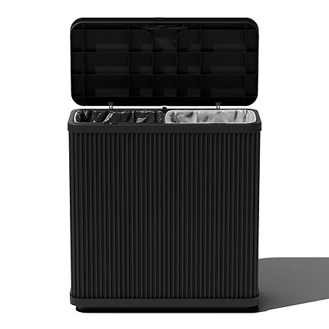 Veradek Tambour Series Outdoor Trash Can with Lid – All-Weather Waste Bin for Patio, Pool, BBQs... | Amazon (US)