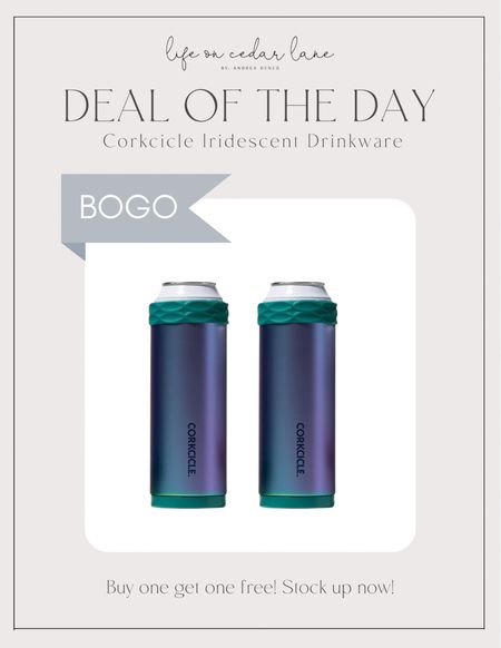 Buy one get one on iridescent drinkware at Corkcicle!! Love these slim can coolers, perfect for your next vacation or spring break getaway!

#LTKunder50 #LTKtravel #LTKsalealert