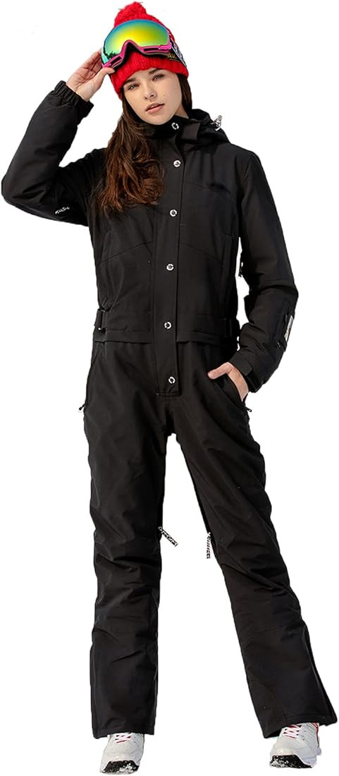 SNBOCON Womens One Piece Colorful Jumpsuits Snowsuits Snowboard Ski Suit Winter Outdoor Waterproo... | Amazon (US)