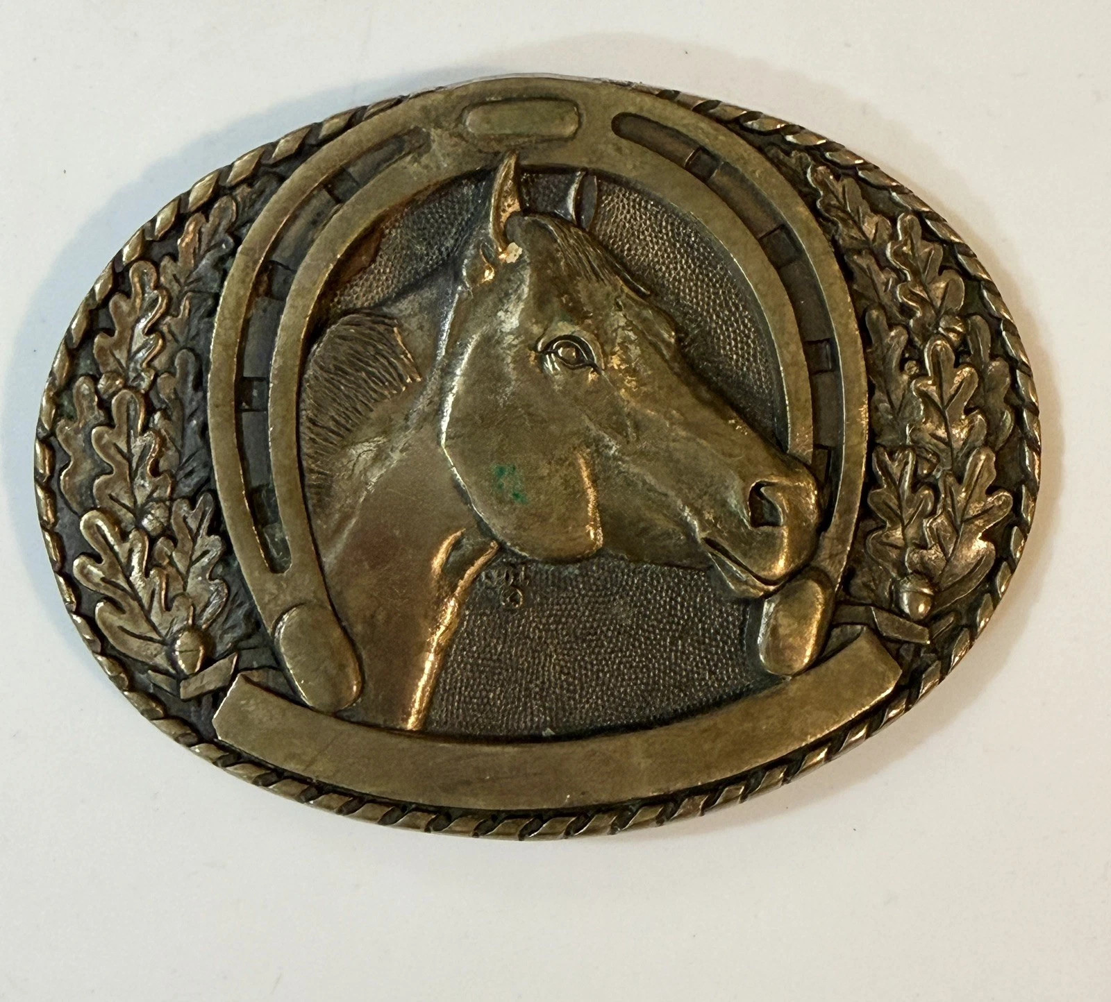 Vintage Solid Brass Horse Head Horseshoe Western Belt Buckle Award Design Medals | eBay | eBay US