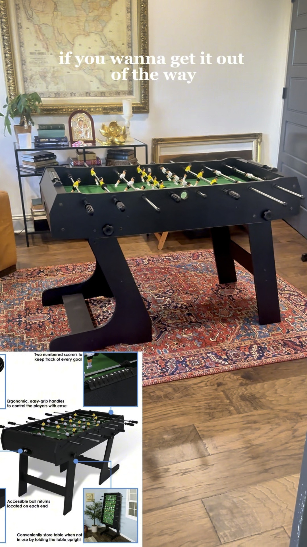 Loving this affordable and easy to store foosball table for the family!  

#LTKHome #LTKKids #LTKFamily