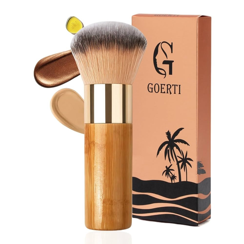 Kabuki Self Tanner Brush – Ultra Soft Vegan Kabuki Makeup Brush for Streak-Free Face & Body App... | Amazon (US)