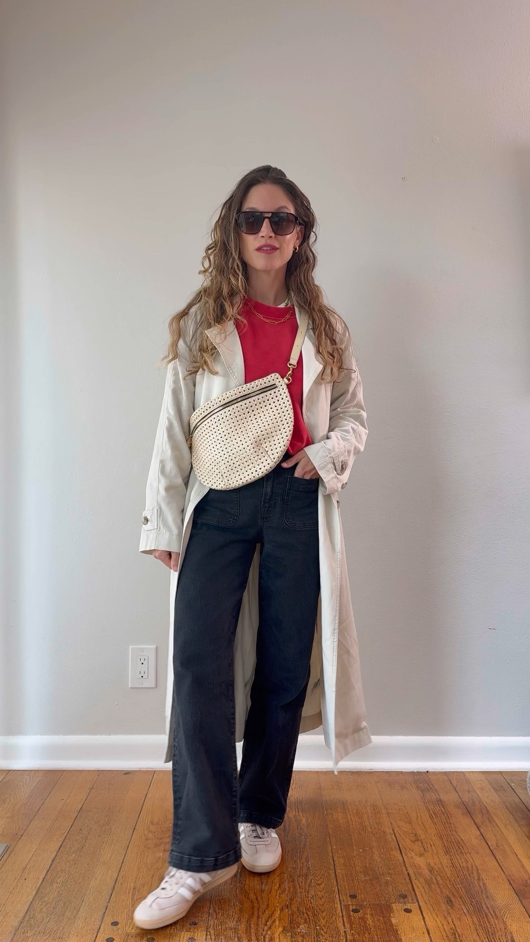 Fall Capsule: Day Thirteen 🍂

Gap sweatshirt, XS, TTS for a relaxed fit. Madewell trench, XS, TTS. Madewell denim, 24, I took my smaller size and the petite length. Sèzane Tee, S, I sized up  Adidas Sambas, TTS. Clare V. Bag, Quince sunglasses. Lola Paperclip Necklace from Sheena Marshall Jewelry, STITCHANDSALT for $10 off. Makena Hoops and Parker Necklace from Sela Designs, ASHLEYROHR10 for 10% off  

#LTKSeasonal #LTKOver40 #LTKFindsUnder100