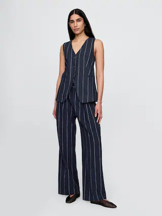 365 High Rise Linen-Blend Trousers | Gap (US)