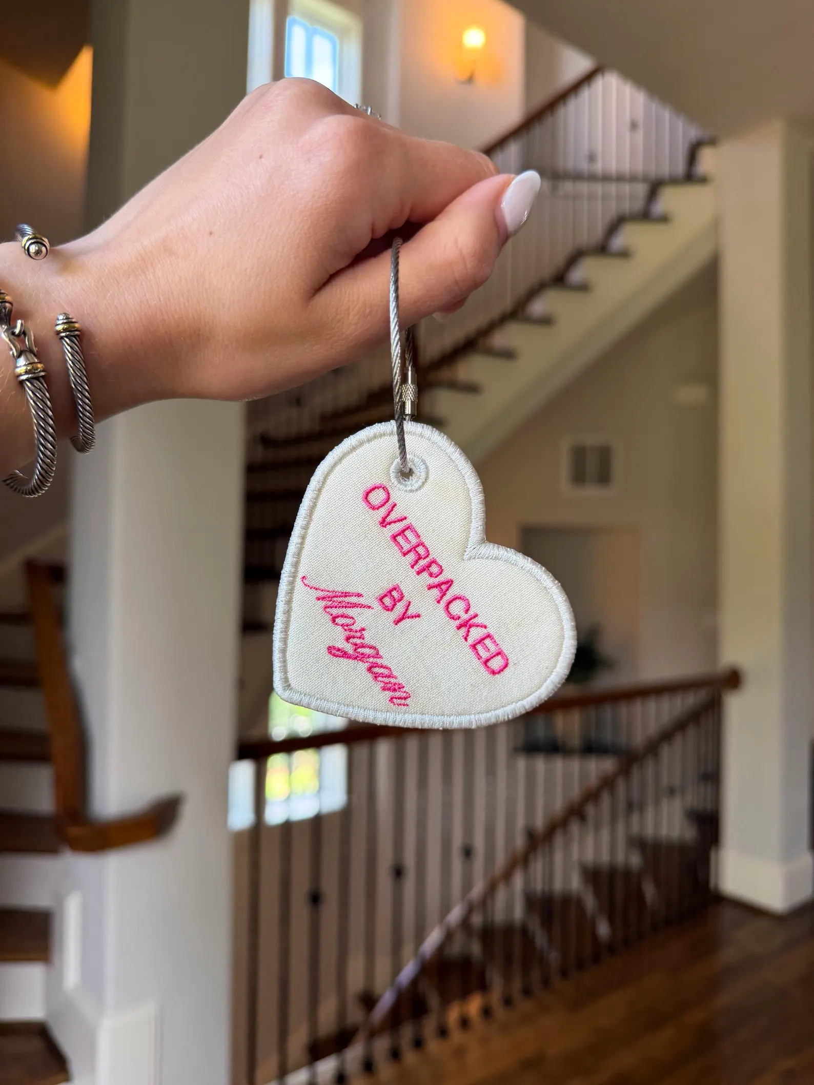 Overpacked By Luggage Tag, Personalized Heart Bag Tag | Etsy (Global)