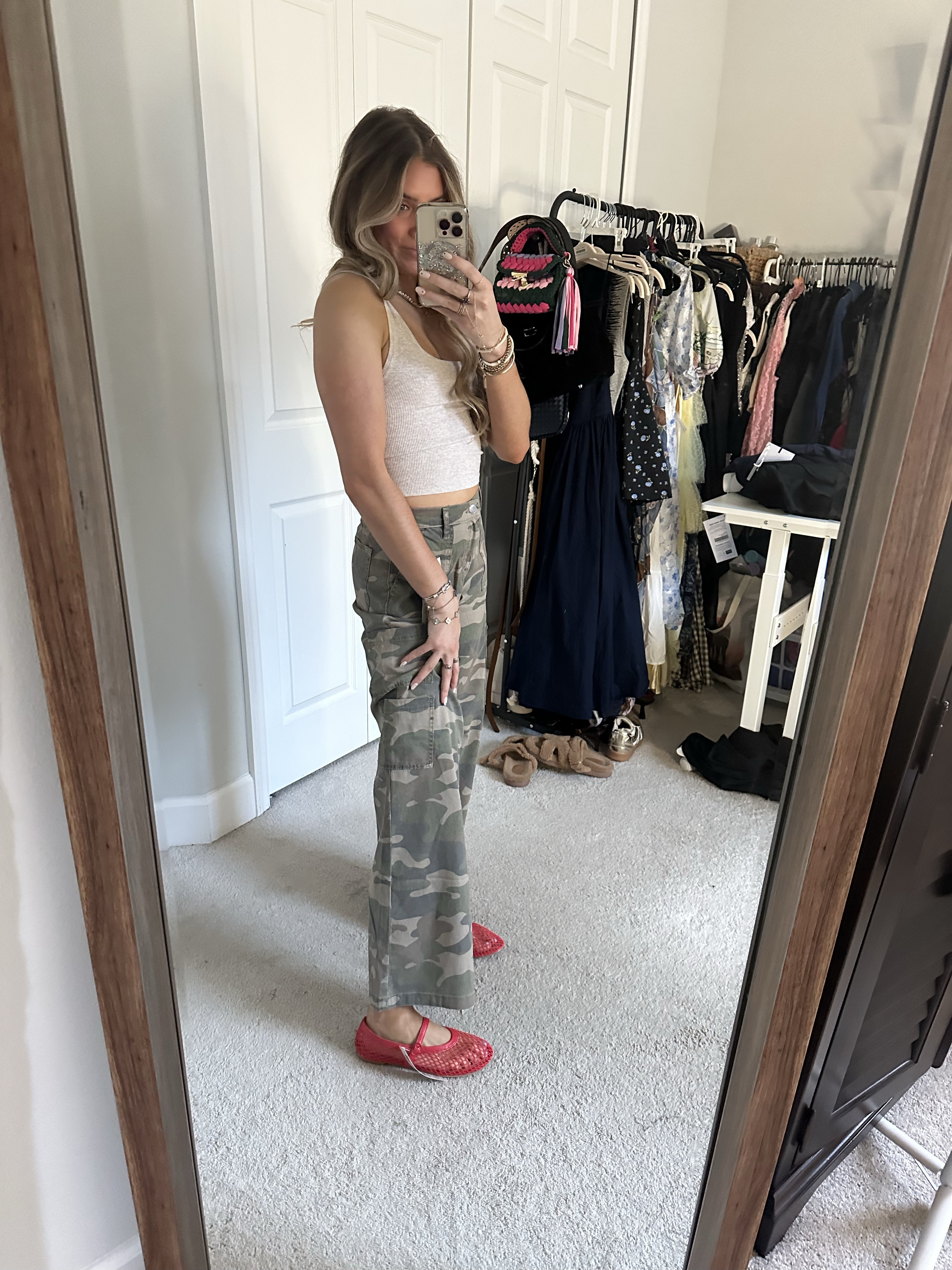 The classic schoolgirl shoes with a trendy twist, it’s No Boundaries’ Mesh Mary Jane Shoes. Wrapped in a breezy fishnet mesh and finished with a sleek adjustable buckle strap, these shoes give sweet a little edge. Cool, breathable, and easy to style with everything—baggy jeans, flowy skirts, or whatever you threw on five minutes before heading out, these Mary Janes add some cool to your shoe collection. Only at Walmart.

The pants are also from Walmart. The skinny on wide legs: they’re back and on trend and we’re loving it. No Boundaries’ Wide Leg Cargo Pants take on this cooler-than-cool silhouette and mix it with a utility vibe (think plenty of pockets) creating that pair of pants you just can’t live without. Try them with a baby tee and lug-sole boots and you’re all set to slay the day. Only at Walmart.

#LTKShoeCrush #LTKSaleAlert #LTKFindsUnder50