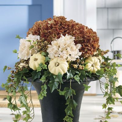 Hydrangea Pumpkin Urn Filler | Grandin Road | Grandin Road