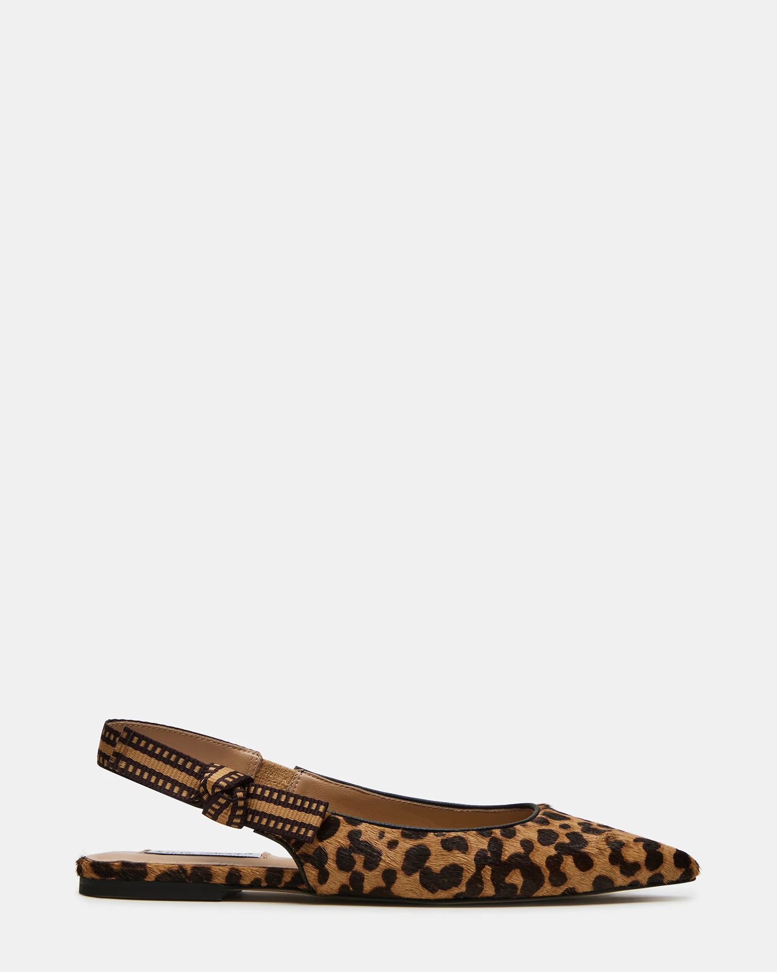 OLSEN Leopard Slingback Pointed Toe Ballet Flat | Women's Flats | Steve Madden (US)