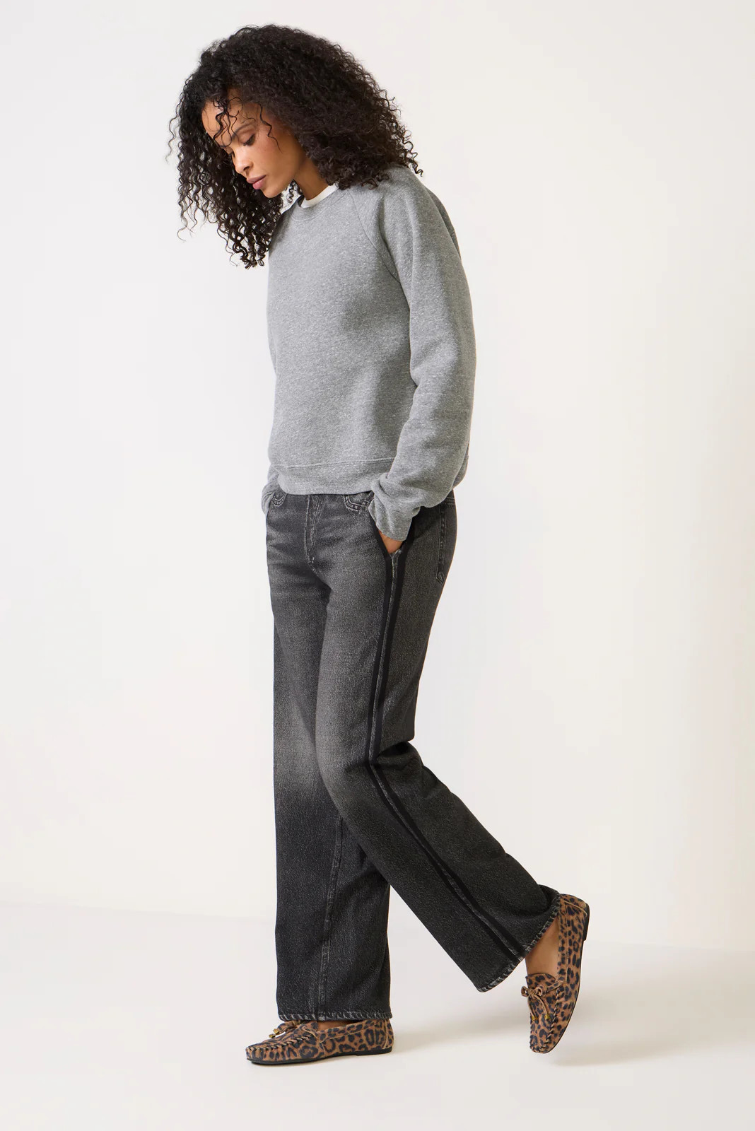 Miramar Terry Wide Leg Track Pant | Evereve