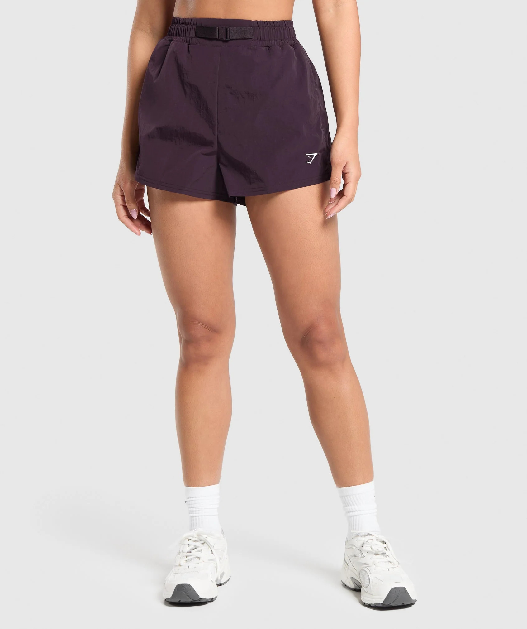 Gymshark Buckle Waisted Shorts - Plum Brown | Gymshark US