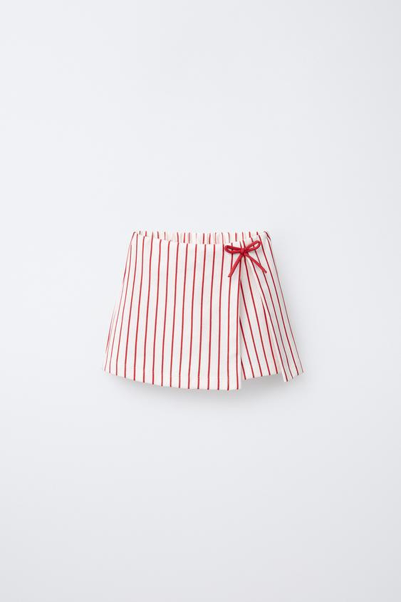 STRIPED BOW SKORT | Zara US