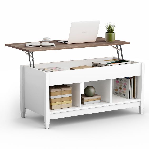 Costway Lift Top Coffee Table w/ Hidden Compartment and Storage Shelves Modern Furniture | Target