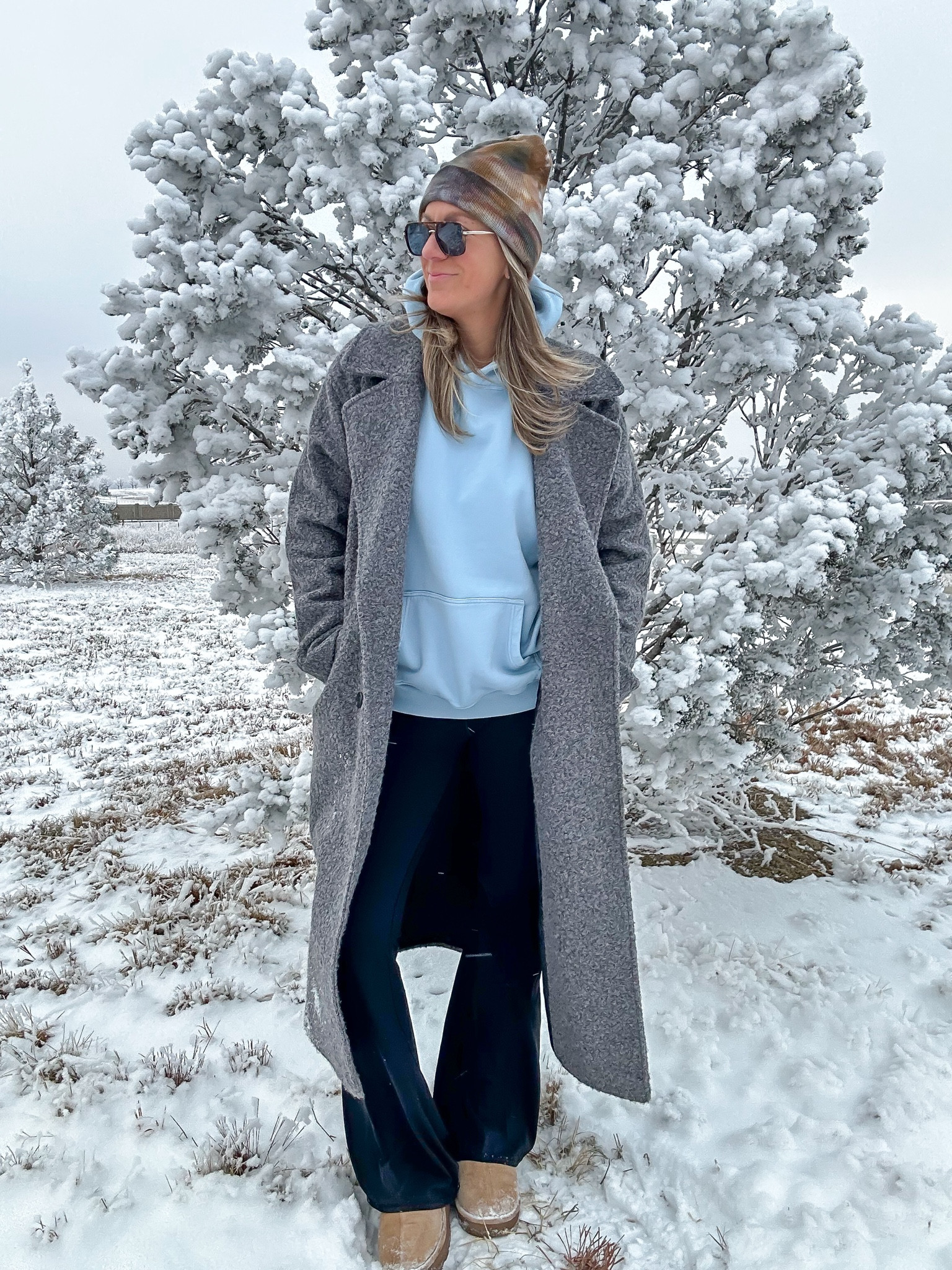 Large hoodie, large flare leggings, 11 shoes, linked similar coats. 
Beanie is from a brand called Riverside Tool & Dye

Tall mom, winter, snow day

#LTKStyleTip #LTKMidsize #LTKOver40